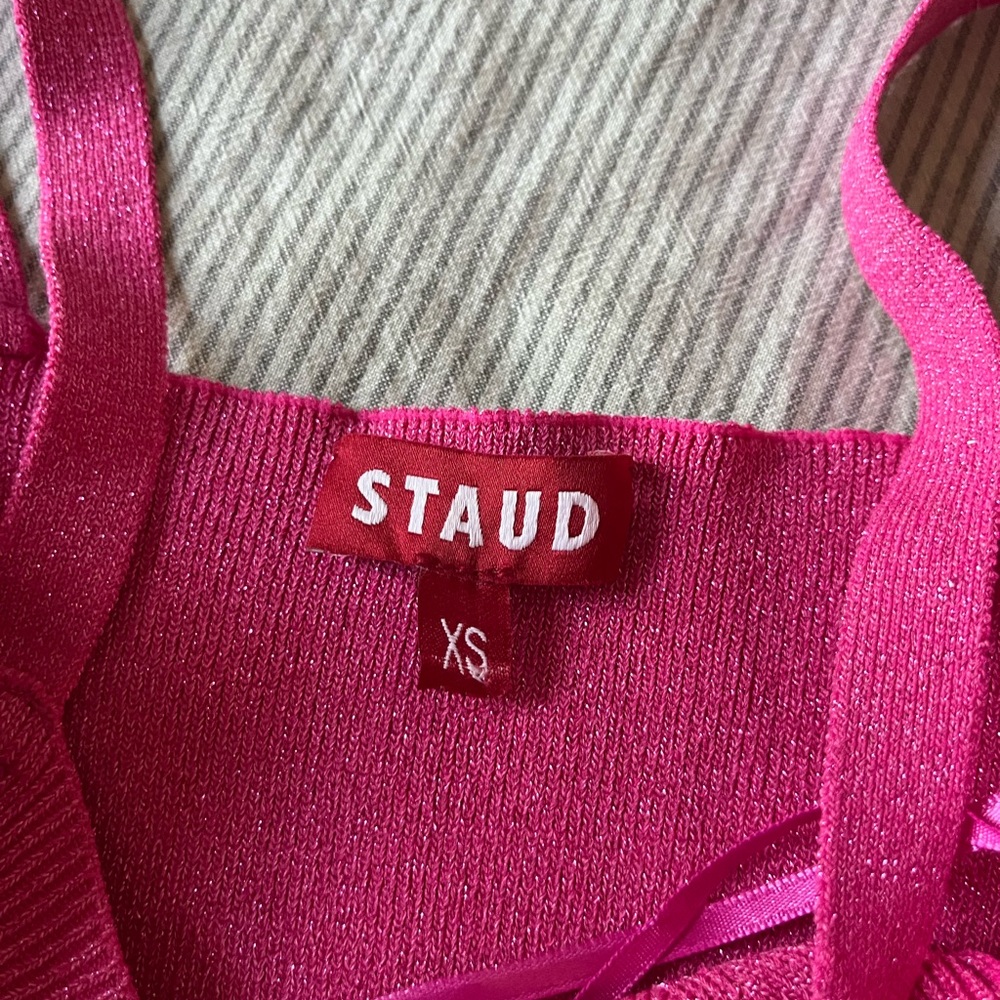STAUD Fuchsia Knit Dress